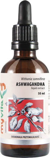 Ashwagandha Ginseng Ekstrakt - Indisk Ginseng 250mg Dråper 50ml MYVITA
